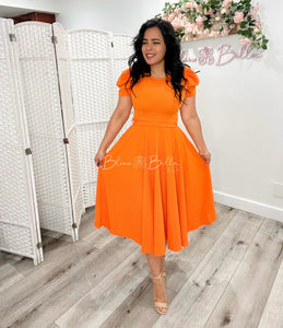 Princess waist tie ORANGE Bloombellamoda 