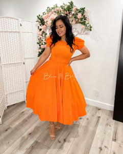 Princess waist tie ORANGE Bloombellamoda 