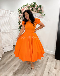 Princess waist tie ORANGE Bloombellamoda 