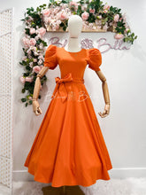 Cargar imagen en el visor de la galería, Princess waist tie ORANGE Bloombellamoda 