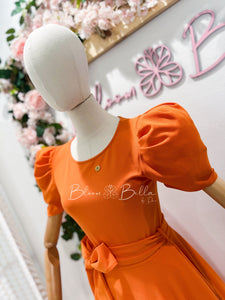 Princess waist tie ORANGE Bloombellamoda 