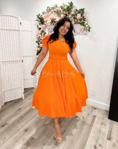 Princess waist tie ORANGE Bloombellamoda 