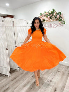 Princess waist tie ORANGE Bloombellamoda 