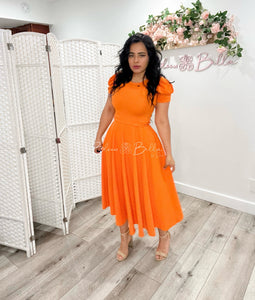 Princess waist tie ORANGE Bloombellamoda 