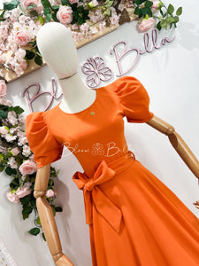 Princess waist tie ORANGE Bloombellamoda 