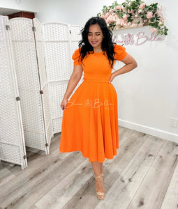 Princess waist tie ORANGE Bloombellamoda 