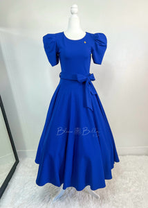 Princess waist tie Royal Blue Bloombellamoda 