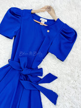 Cargar imagen en el visor de la galería, Princess waist tie Royal Blue Bloombellamoda 