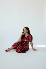 Load image into Gallery viewer, Red plaid midi SMALL/LARGE Bloombellamoda 