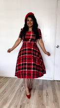 Load image into Gallery viewer, Red plaid midi SMALL/LARGE Bloombellamoda 