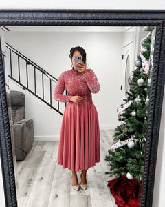 Royal sequin dress GOLD/GOLDROSE/BLACK Bloombellamoda 