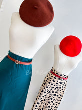 Load image into Gallery viewer, Satin midi skirt DARK GREEN Bloombellamoda 