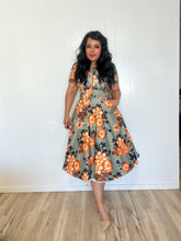 Load image into Gallery viewer, Textured front zipper midi GREEN OLIVE SMALL TO LARGE Bloombellamoda 
