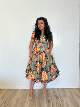 Load image into Gallery viewer, Textured front zipper midi GREEN OLIVE SMALL TO LARGE Bloombellamoda 