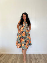 Load image into Gallery viewer, Textured front zipper midi GREEN OLIVE SMALL TO LARGE Bloombellamoda 