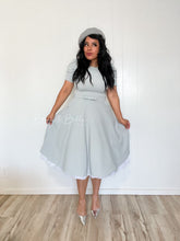 Load image into Gallery viewer, Textured midi dress LIGHT GREY SMALL TO XL Bloombellamoda 