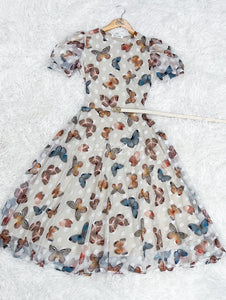 The Tiana dress (monarch print) Bloombellamoda 