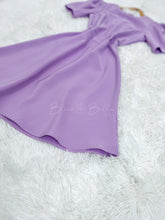 Cargar imagen en el visor de la galería, A line dress LILAC/LIME/MAGENTA Bloombellamoda 