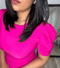 Cargar imagen en el visor de la galería, A line dress LIME/MAGENTA Bloombellamoda 