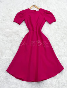 A line dress LIME/MAGENTA/LAVENDER Bloombellamoda 
