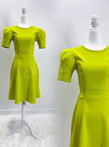 A line dress LIME/MAGENTA/LAVENDER Bloombellamoda 