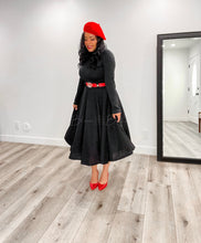 Load image into Gallery viewer, Be that woman skirt BLACK/RED Skirts Bloombellamoda 
