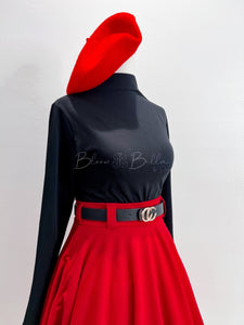 Be that woman skirt BLACK/RED Skirts Bloombellamoda 