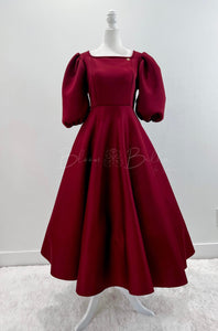 Bubble sleeve midi dress Bloombellamoda 
