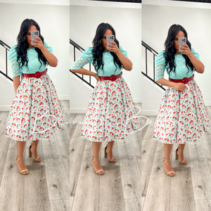 Cherry on mint Dresses Bloombellamoda 