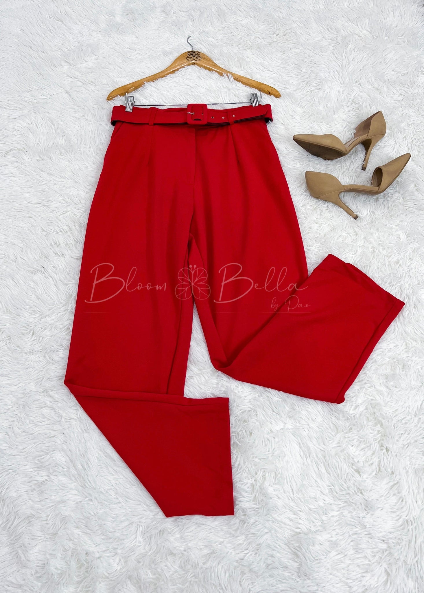 Dressy pants GREEN SMALL Bloombellamoda