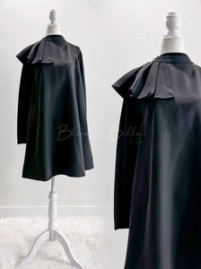 One shoulder shift dress BLACK/ROYALBLUE Bloombellamoda 