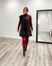 Load image into Gallery viewer, One shoulder shift dress BLACK/ROYALBLUE Bloombellamoda 