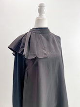 Cargar imagen en el visor de la galería, One shoulder shift dress BLACK/ROYALBLUE Bloombellamoda 