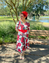Load image into Gallery viewer, Red rose EXCLUSIVE Dresses Bloombellamoda 