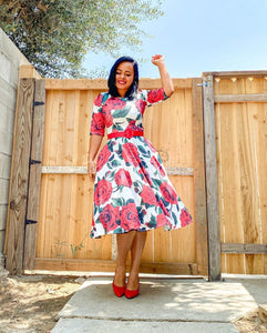 Red rose MEDIUM Dresses Bloombellamoda 
