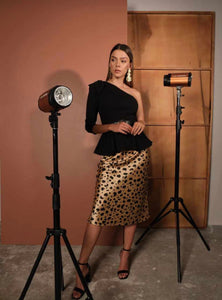 Satin midi skirt Bloombellamoda 