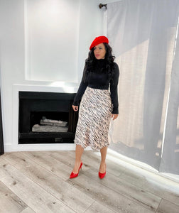 Satin midi (zebra/cheetah) Bloombellamoda 